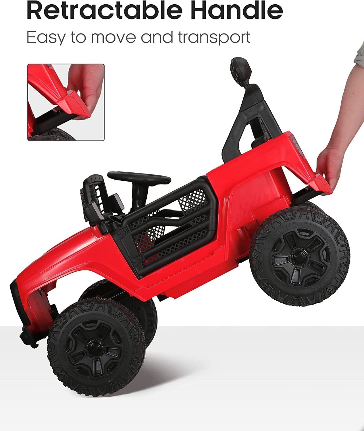 12V Electric Jeep Truck for Kids with Remote Control & MP3 Player
