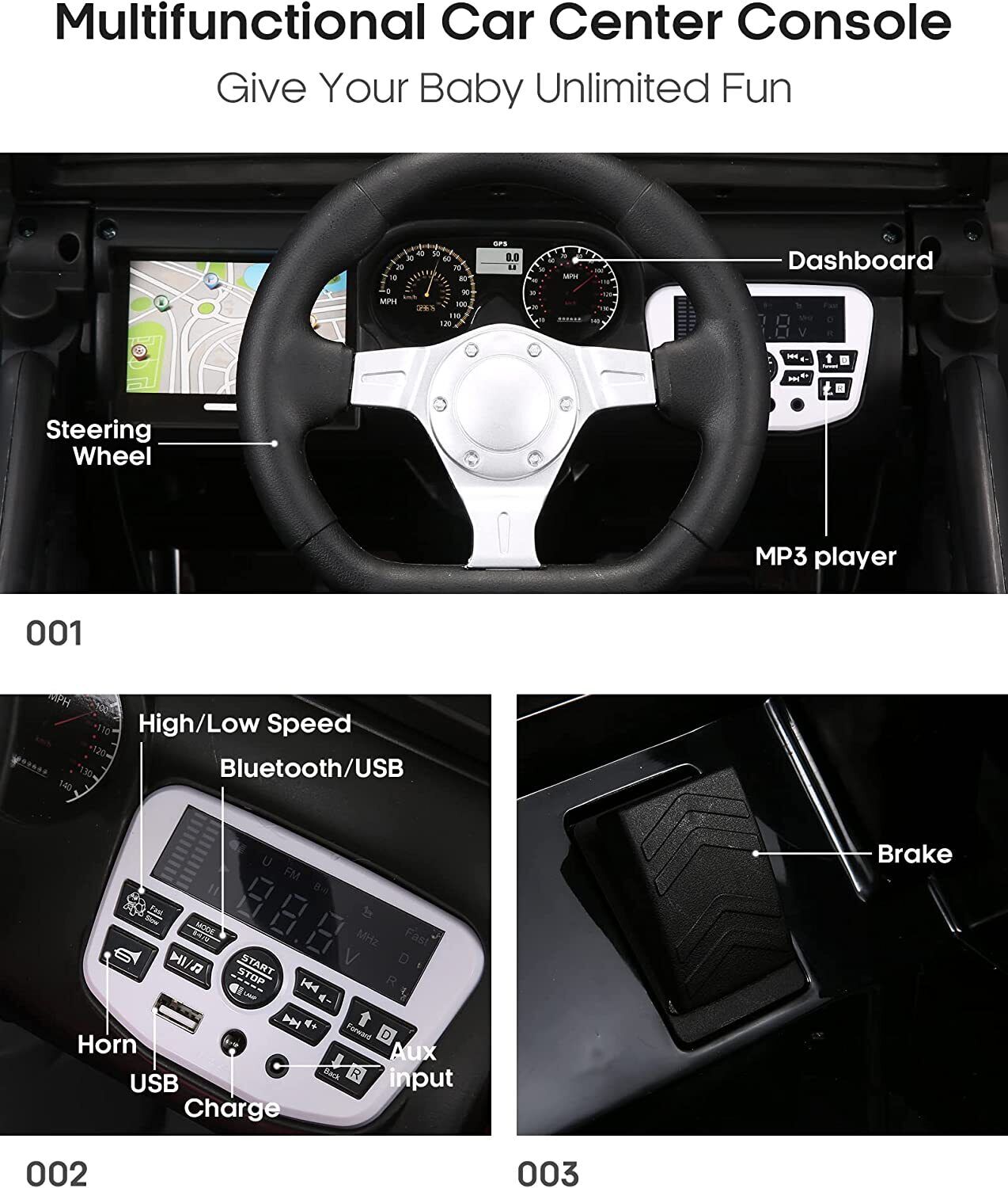 12V Electric Jeep Truck for Kids with Remote Control & MP3 Player
