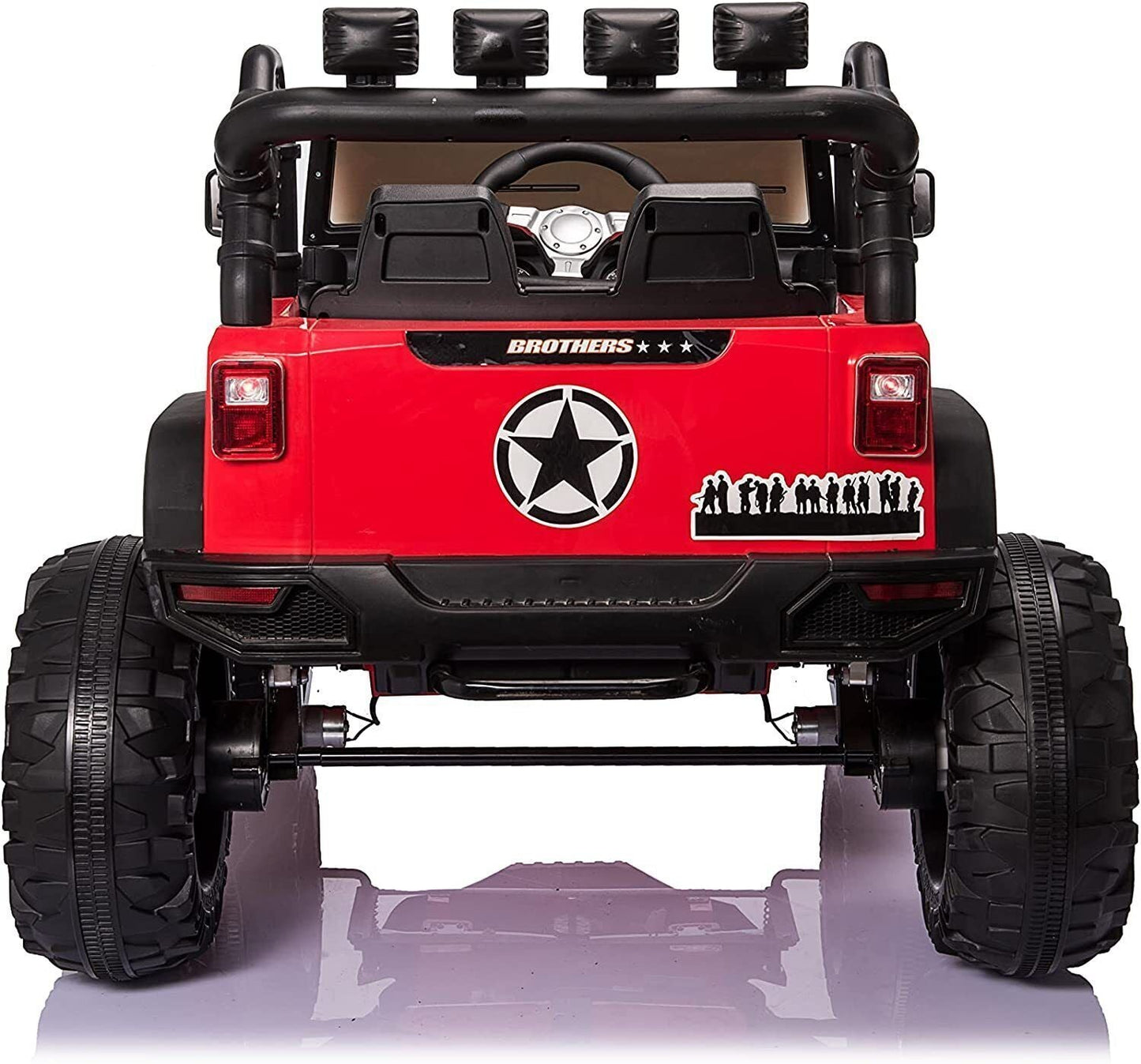 2-Seater 24V Electric Jeep for Kids with Remote Control, 3 Speeds, and LED Lights