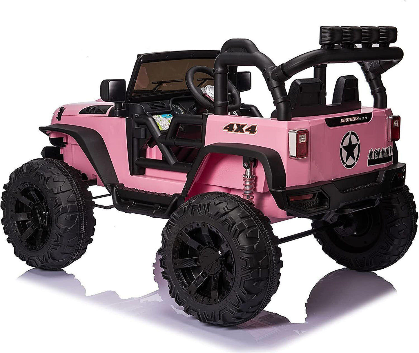Electric 24V Kids Ride on Truck Car Jeep with MP3, LED Lights, and Remote Control - 2 Seats