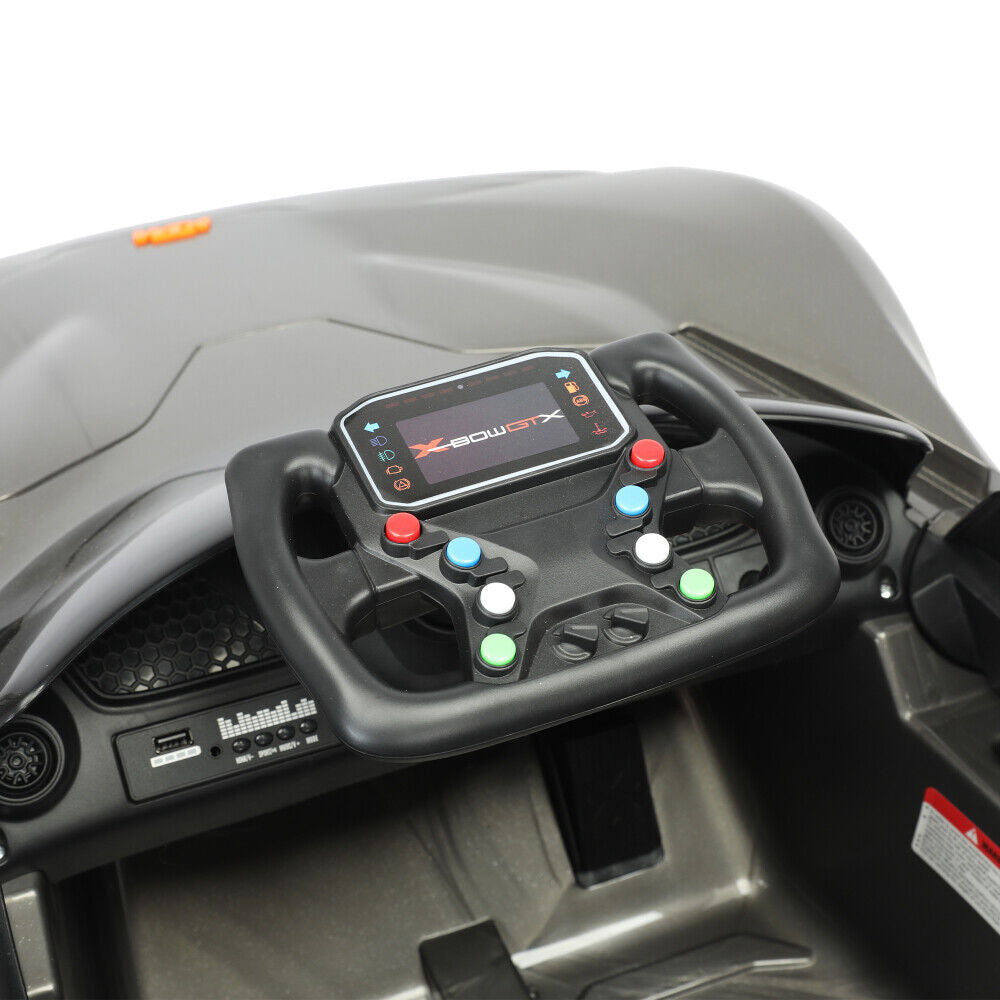 2.4G RC Electric Ride-On Car with MP3 Player and LED Lights - 3 Speeds for Kids