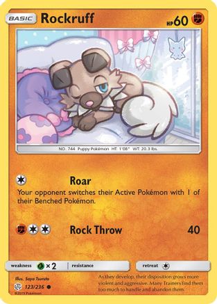 Rockruff 123/236 - SM  Cosmic Eclipse Reverse Holofoil