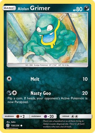 Alolan Grimer 130/236 - SM  Cosmic Eclipse
