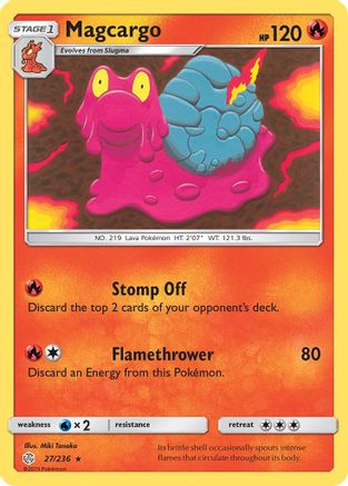 Magcargo 027/236 - SM  Cosmic Eclipse Reverse Holofoil