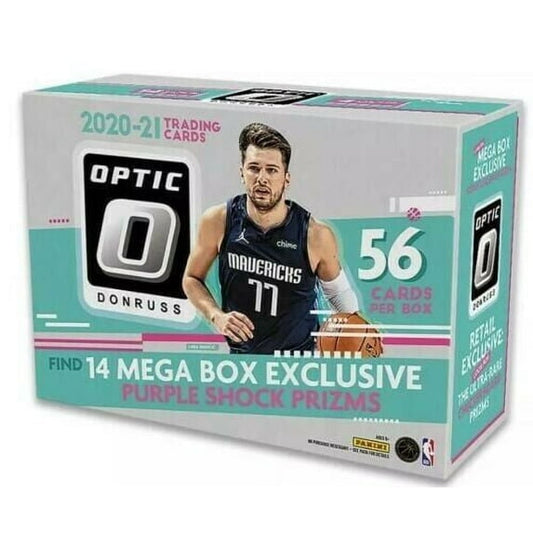 2020-21 Panini Donruss Optic Basketball 56-Card Mega Box - Purple Shock Prizms