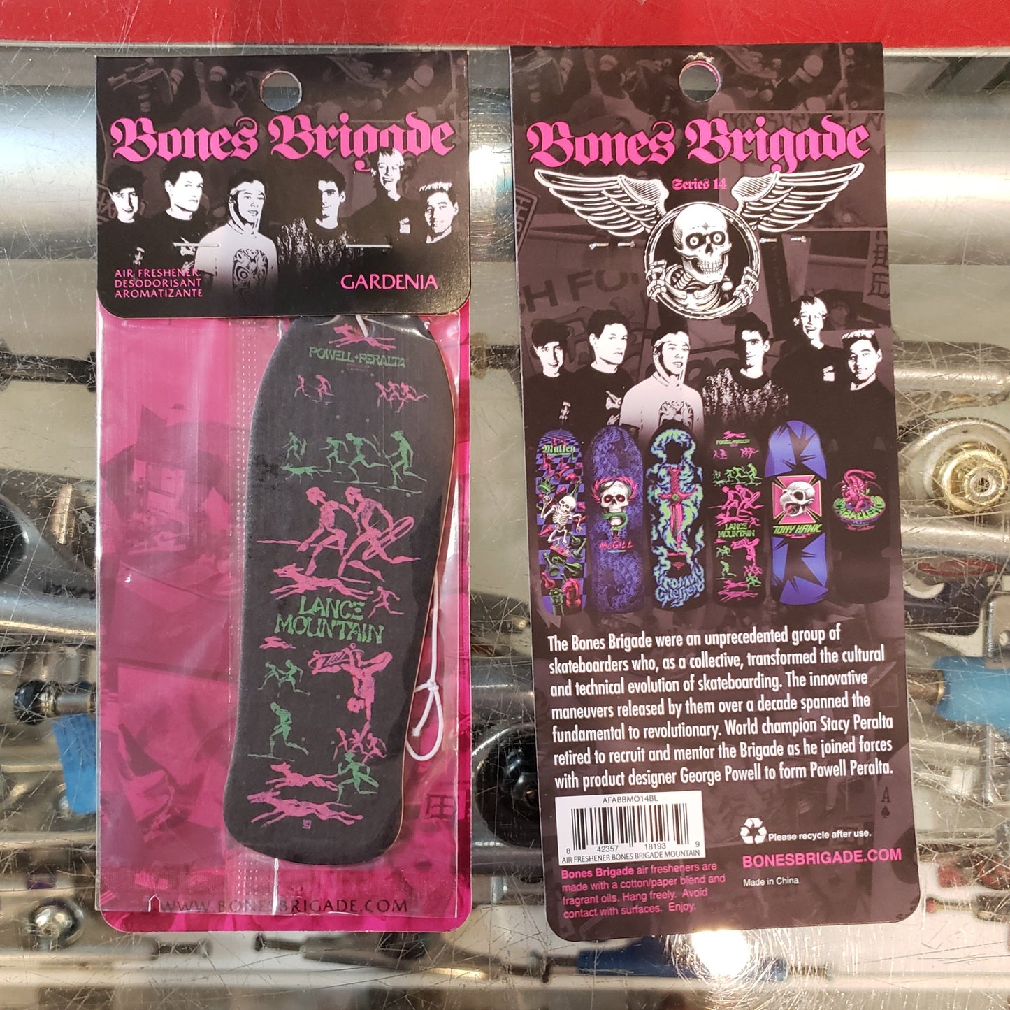 Powell Peralta Bones Brigade Lance Mountain Blacklight Air Freshener - Gardenia scented