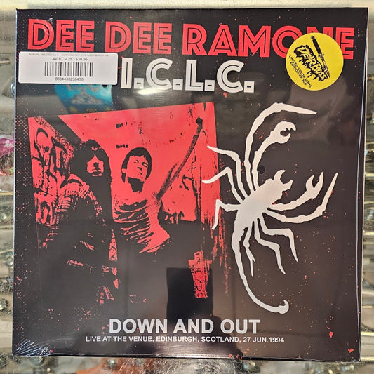 RAMONE, DEE DEE/I.C.L.C. - DOWN AND OUT: LIVE IN EDINBURGH 1994 (COLOR VINYL) LP Record *Unofficial Release*