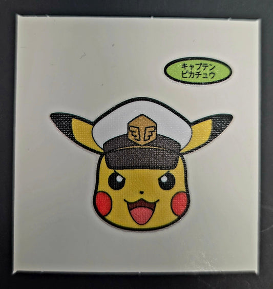Pokemon Bread Seal Deco Character Sticker - Captain Pikachu