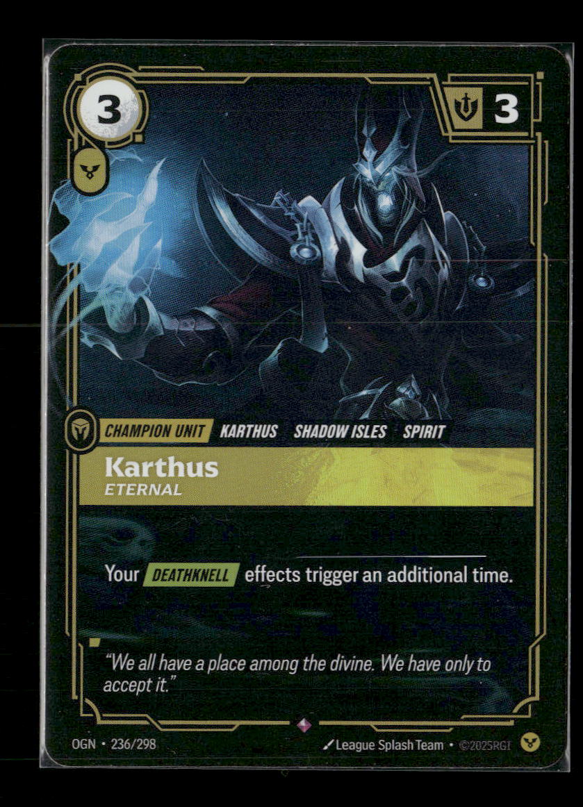 Karthus, Eternal #236/298 Holofoil Rare - Riftbound Origins - Golden Apple Comics