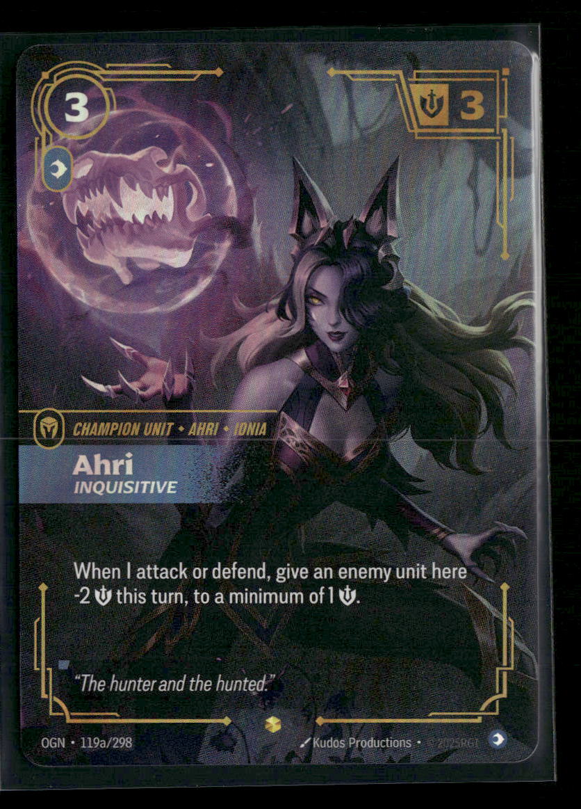 Ahri - Inquisitive (Alternate Art) #119a/298 Foil Showcase - Riftbound