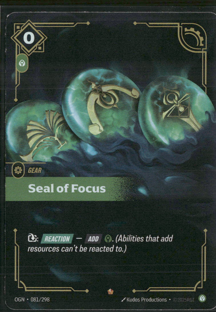 Seal of Focus #081/298 - Riftbound Origins