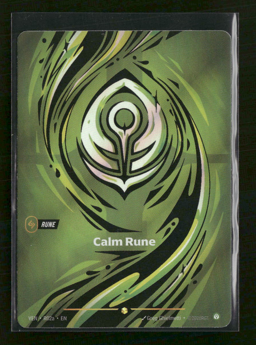 Calm Rune #R02a Foil Showcase - Riftbound Vendetta