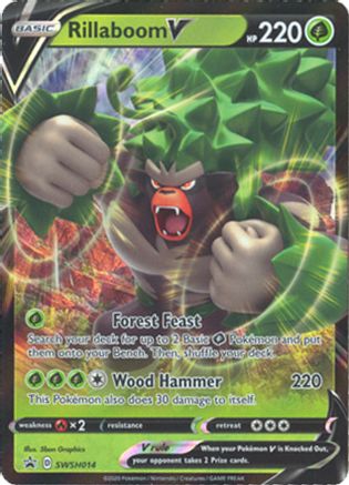 Rillaboom V SWSH014/307 - SWSH Sword & Shield Promo Cards Holofoil
