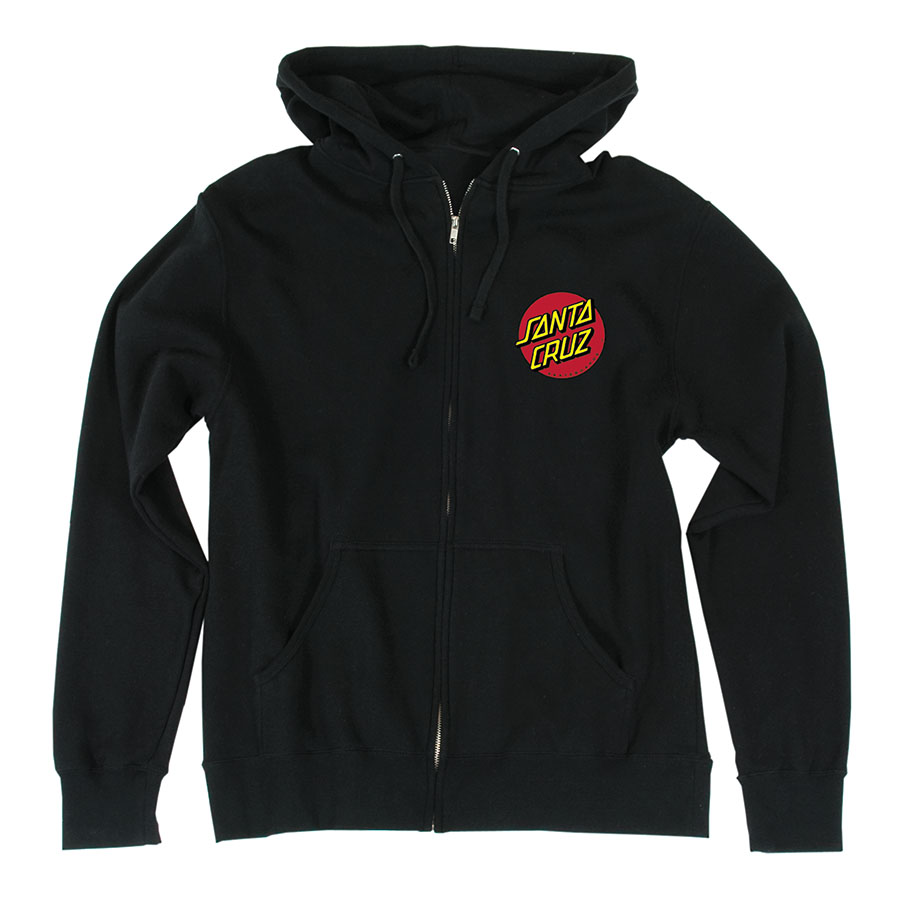 Santa Cruz Classic Dot Zip Up Heavyweight Hooded Sweatshirt