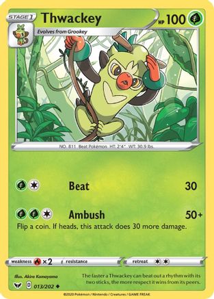 Thwackey () 013/202 - SWSH01 Sword & Shield Base Set