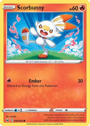 Scorbunny () 030/202 - SWSH01 Sword & Shield Base Set