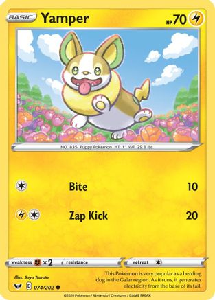 Yamper () 074/202 - SWSH01 Sword & Shield Base Set