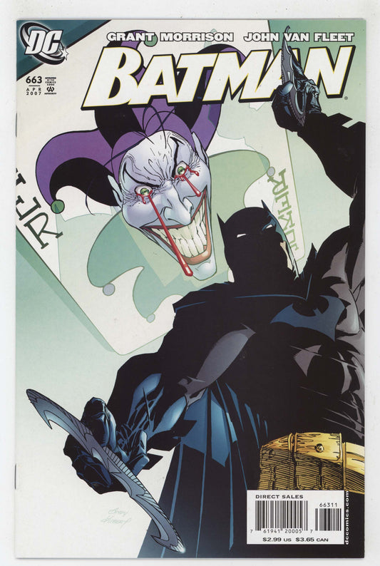 Batman 663 DC 2007 NM Andy Kubert Grant Morrison Joker Playing Card