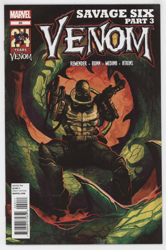 Venom 20 Marvel 2012 NM- 9.2 Michael Del Mundo Rick Remender Toxin