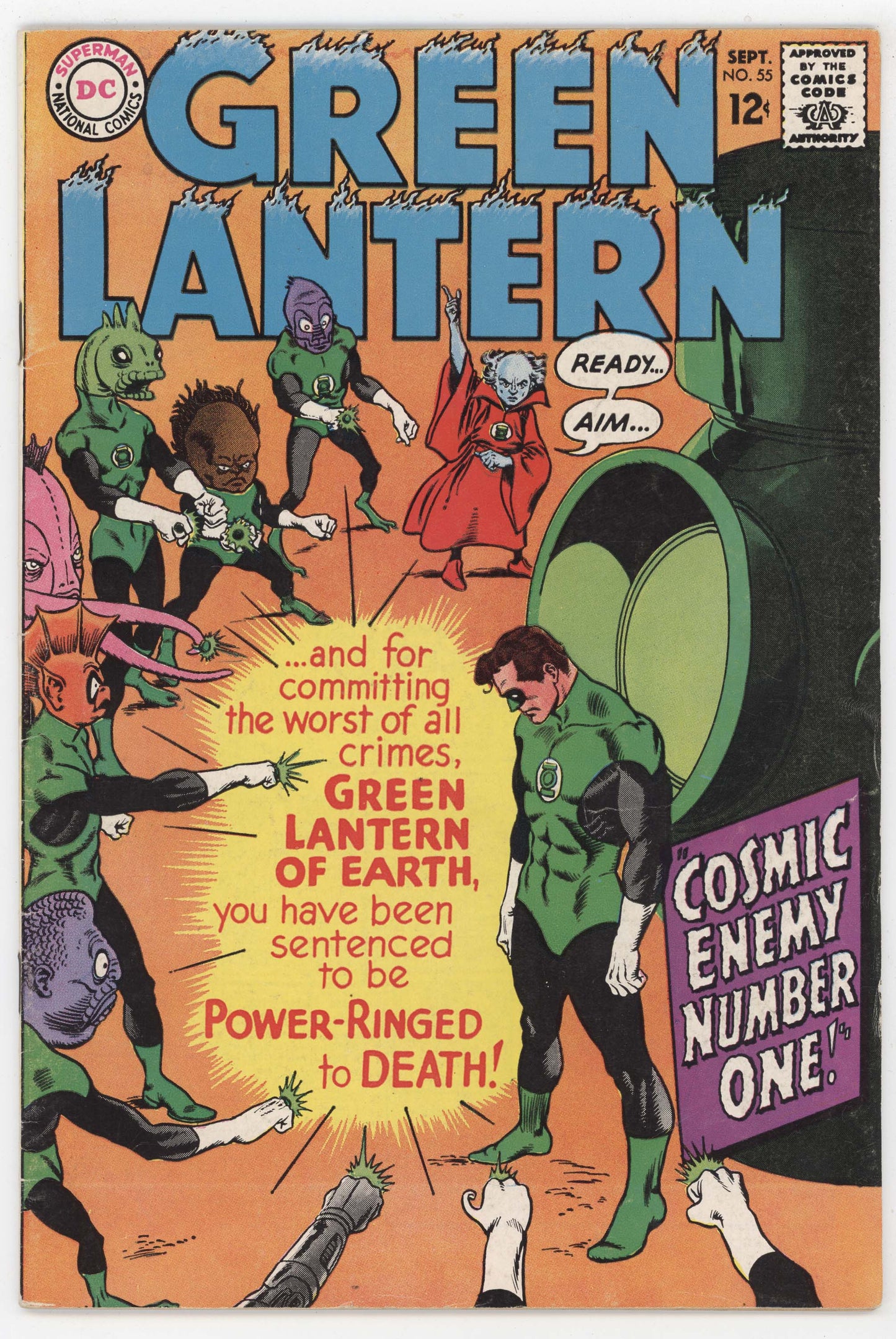 Green Lantern 55 DC 1967 FN Gil Kane John Broome Corps 1st Charles Vicker