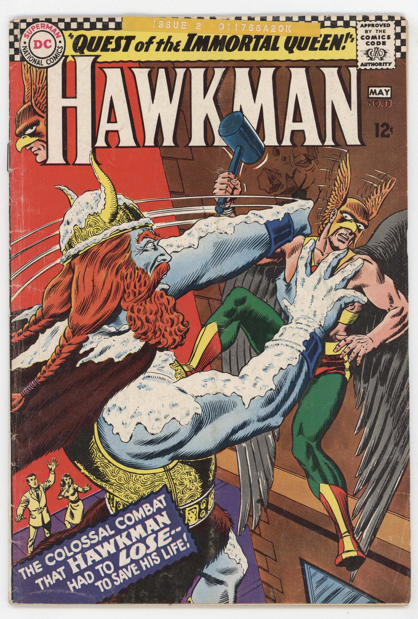 Hawkman 13 DC 1966 GD VG Murphy Anderson Gardner Fox Hawkgirl