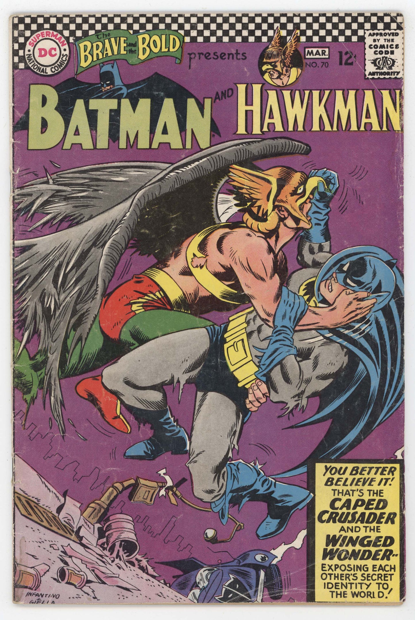 Brave And The Bold 70 DC 1967 GD VG Batman Hawkman Carmine Infantino