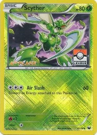 Scyther (Pokemon League) [4th Place] 004/108 - League & Championship Cards Reverse Holofoil