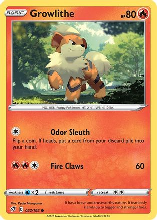 Growlithe 027/192 - SWSH02 Rebel Clash