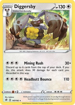 Diggersby 147/192 - SWSH02 Rebel Clash