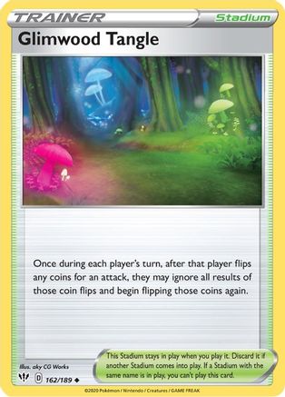 Glimwood Tangle 162/189 - SWSH03 Darkness Ablaze Reverse Holofoil