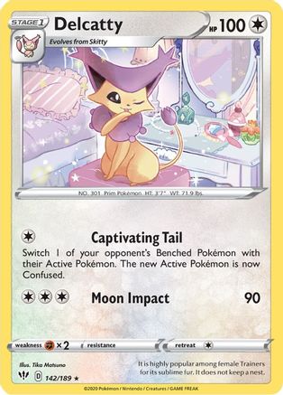 Delcatty 142/189 - SWSH03 Darkness Ablaze