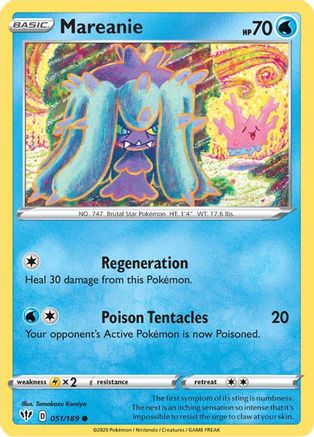 Mareanie 051/189 - SWSH03 Darkness Ablaze Reverse Holofoil