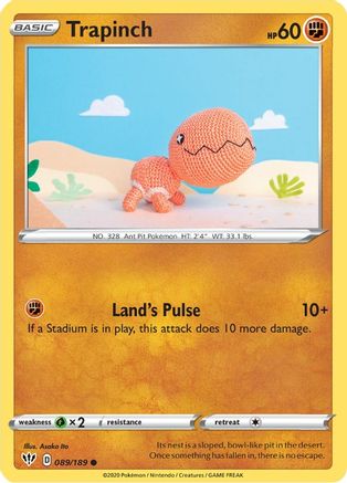 Trapinch 089/189 - SWSH03 Darkness Ablaze Reverse Holofoil
