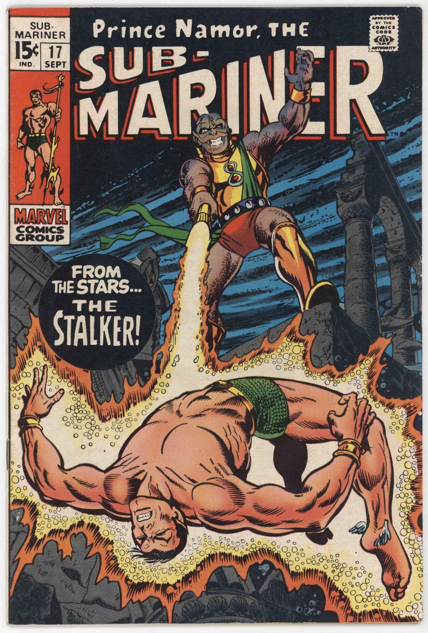 Sub-Mariner 17 Marvel 1969 FN VF Marie Severin Roy Thomas Namor