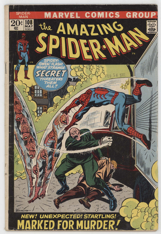 Amazing Spider-Man 108 Marvel 1972 GD VG Doctor Strange John Romita Stan Lee