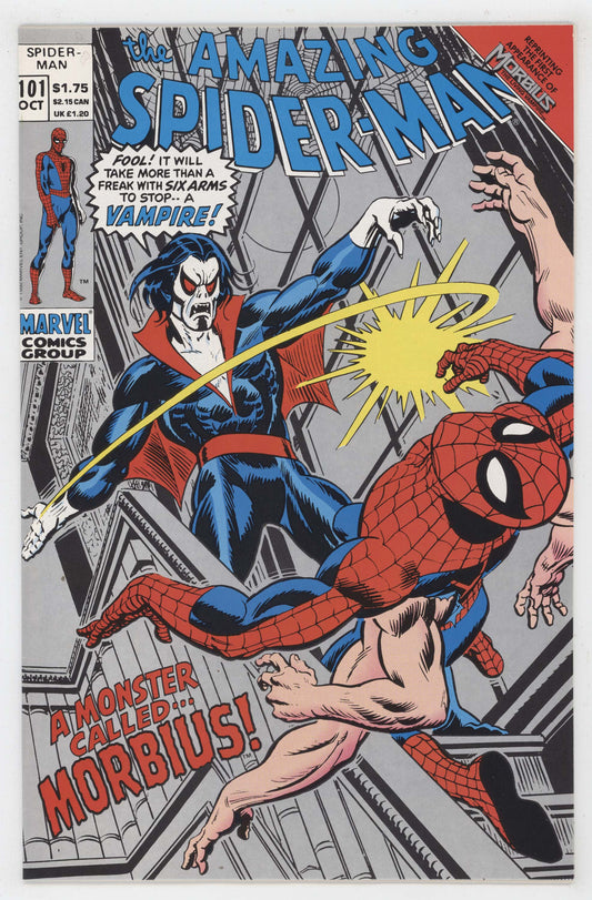 Amazing Spider-Man 101 Marvel 1992 NM 2nd Print Silver 1st Morbius Stan Lee 1971