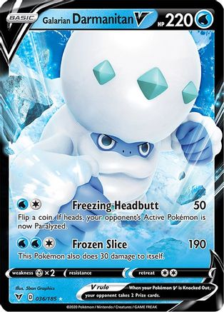 Galarian Darmanitan V 036/185 - SWSH04 Vivid Voltage Holofoil