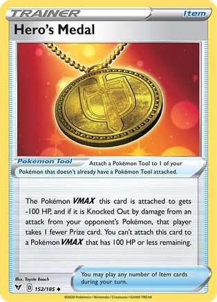 Hero's Medal 152/185 - SWSH04 Vivid Voltage