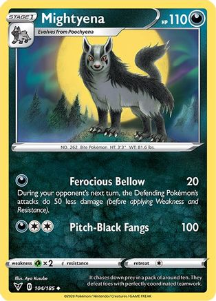 Mightyena 104/185 - SWSH04 Vivid Voltage Reverse Holofoil