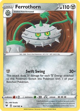 Ferrothorn 124/185 - SWSH04 Vivid Voltage Reverse Holofoil