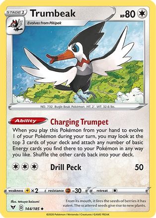 Trumbeak 144/185 - SWSH04 Vivid Voltage Reverse Holofoil