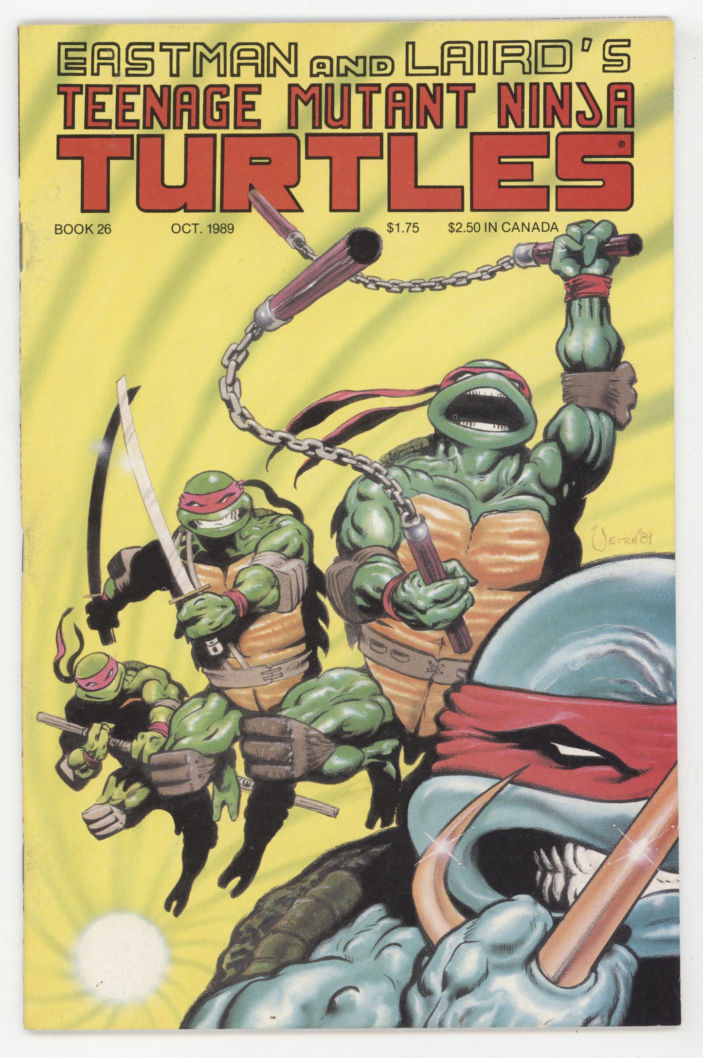 Teenage Mutant Ninja Turtles 26 Mirage 1989 NM- 9.2 Rick Veitch TMNT ...