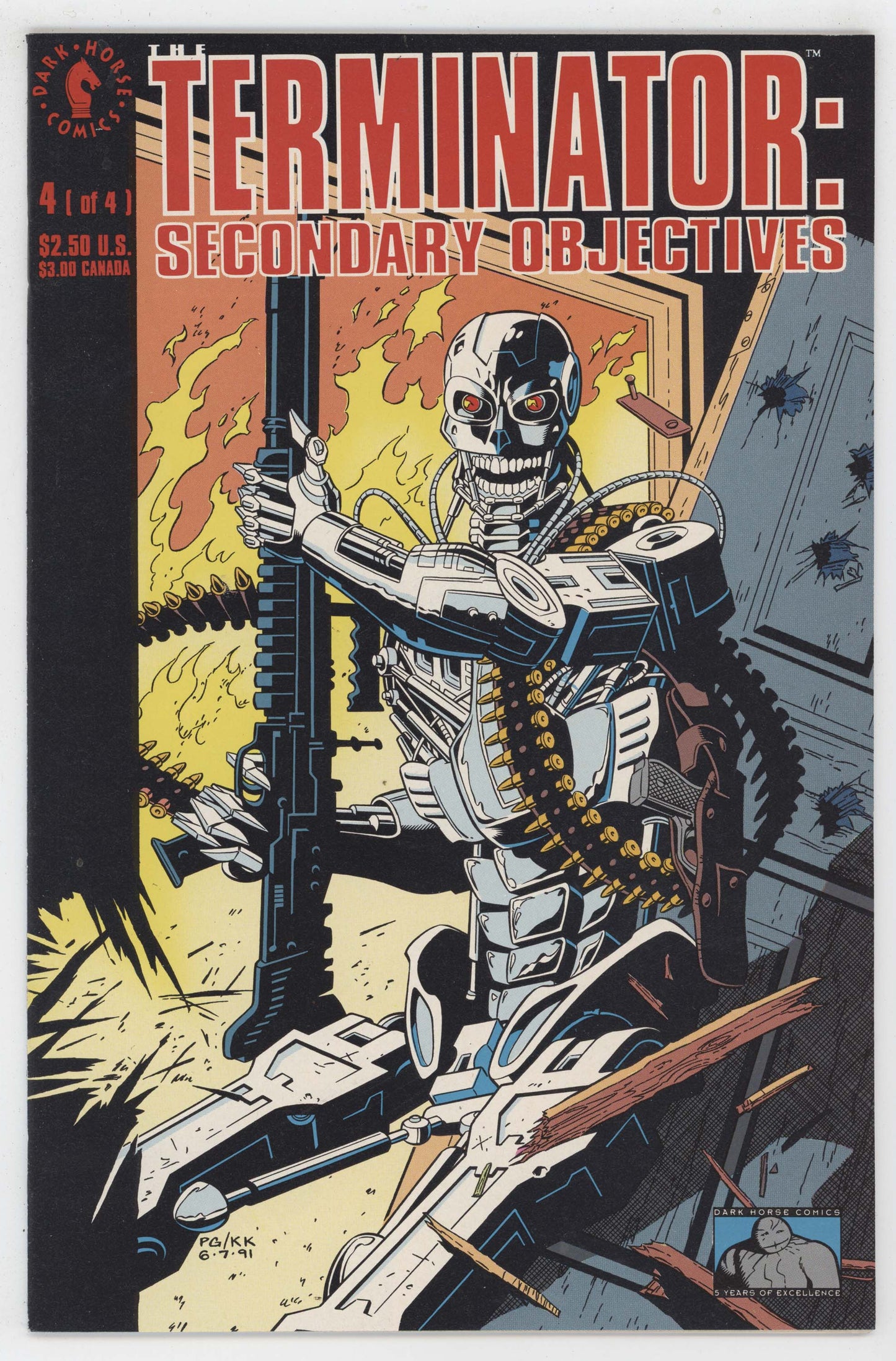 Terminator Secondary Objectives 4 Dark Horse 1991 NM+ 9.6 Paul Gulacy GGA