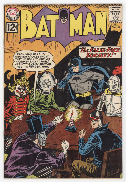 Batman 152 DC 1962 VG FN Sheldon Moldoff False Face Society Joker Robin
