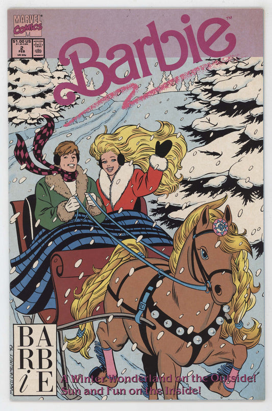 Barbie 2 Marvel 1991 NM- 9.2 Ken Winter Wonderland Horse GGA