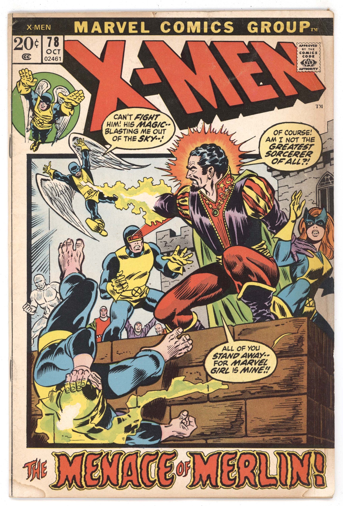 Uncanny X-Men 78 Marvel 1972 VG Merlin Jean Grey George Tuska