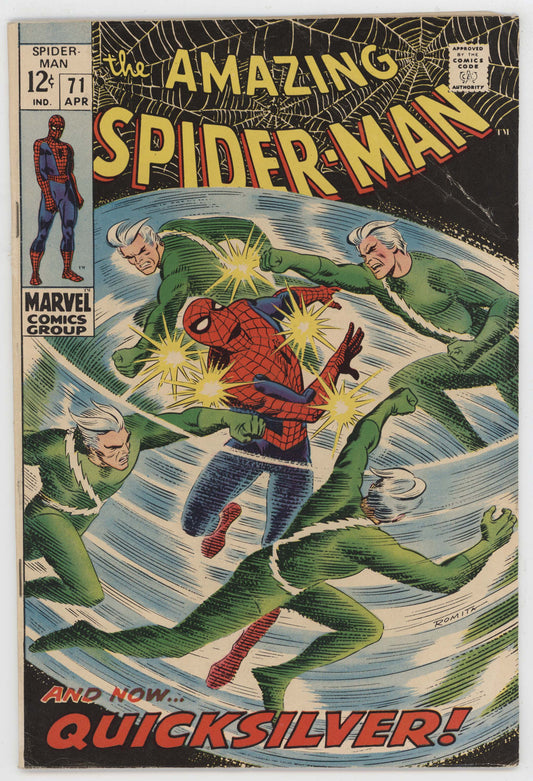 Amazing Spider-Man 71 Marvel 1969 FN Stan Lee John Romita Quicksilver