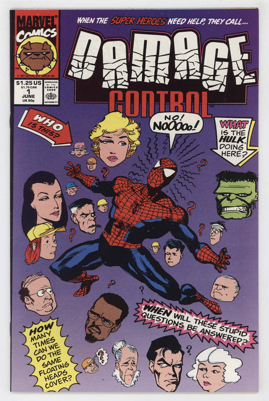Damage Control 1 Marvel 1991 NM Spider-Man Hulk New Warriors