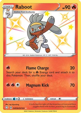 Raboot SV016/SV122 - Shining Fates Shiny Vault Holofoil