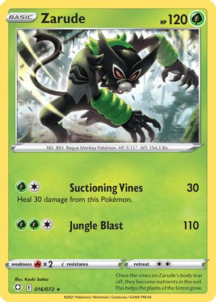 Zarude 016/072 - Shining Fates Reverse Holofoil